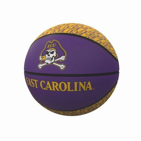 Logo Brands 131-91MR-1 East Carolina Repeating Logo Mini-Size Rubber Basketball