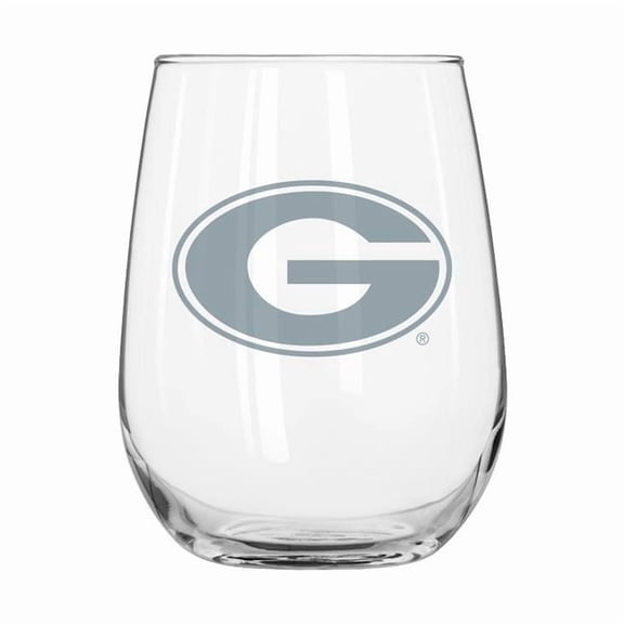 Logo Brands 142-G16CB-9 16 oz Georgia Etch Glass Curved Beverage