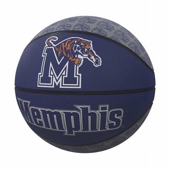 Logo Brands 168-91MR-1 Memphis Repeating Logo Mini-Size Rubber Basketball