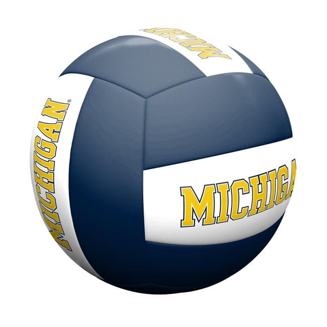 Logo Brands 171-92V-1 University of Michigan Volleyball, White