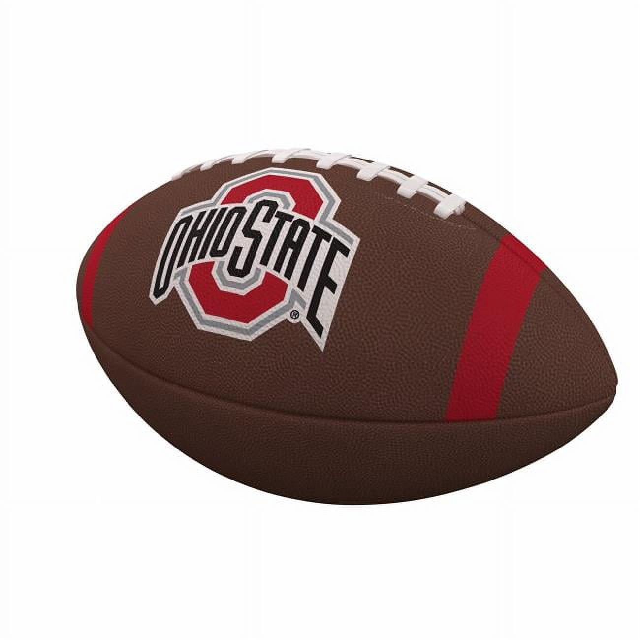 Logo Brands 191-93FC-1 Ohio State Team Stripe Official-Size Composite Football