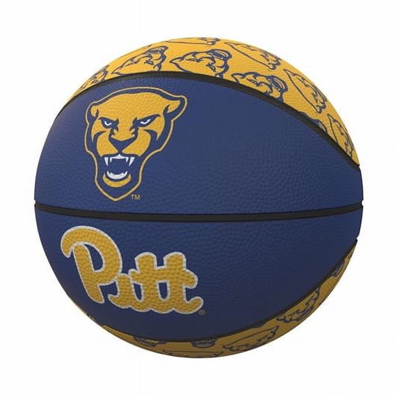 Logo Brands 198-91MR-1 Pittsburgh Repeating Logo Mini-Size Rubber Basketball