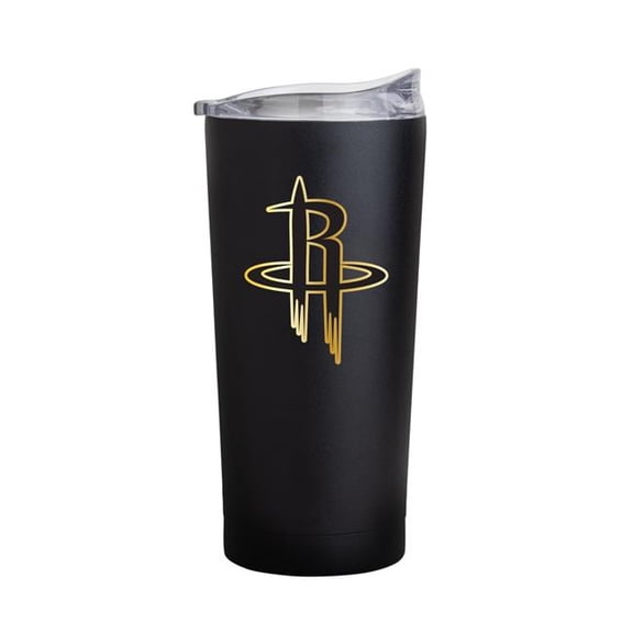 Logo Brands 710-S20PT-BLK-71 20 oz Houston Rockets Foil Powder Coat Tumbler
