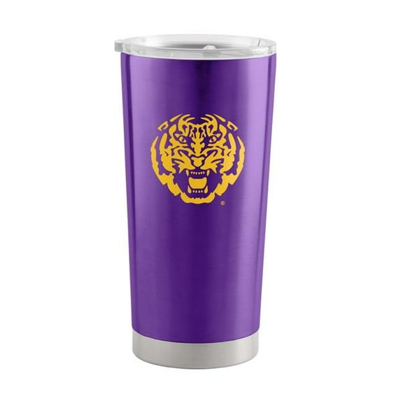 Logo Brands 162-S20T-1C 20 oz LSU 1 Color Gameday Stainless Tumbler