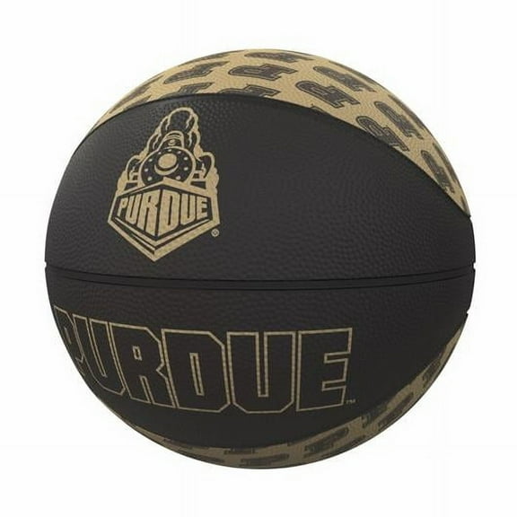 Logo Brands 201-91MR-1 Purdue Repeating Logo Mini-Size Rubber Basketball