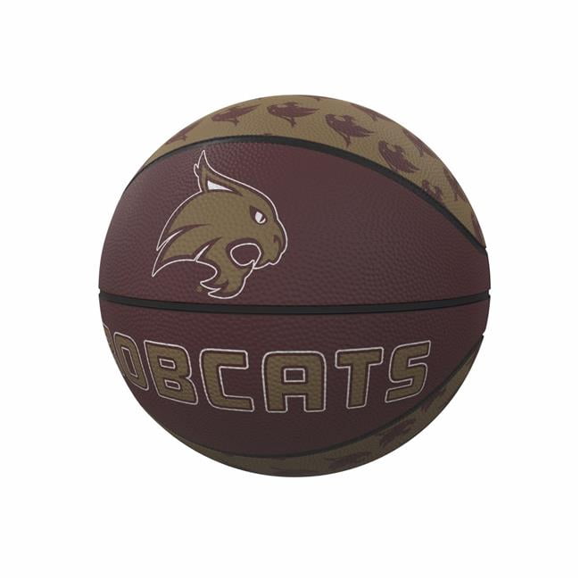 Logo Brands 221-91MR-1 NCAA Texas State Bobcats Repeating Logo Mini-Size Rubber Basketball