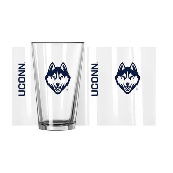 Logo Brands 226-G16P-1 UConn 16 oz Gameday Pint Glass