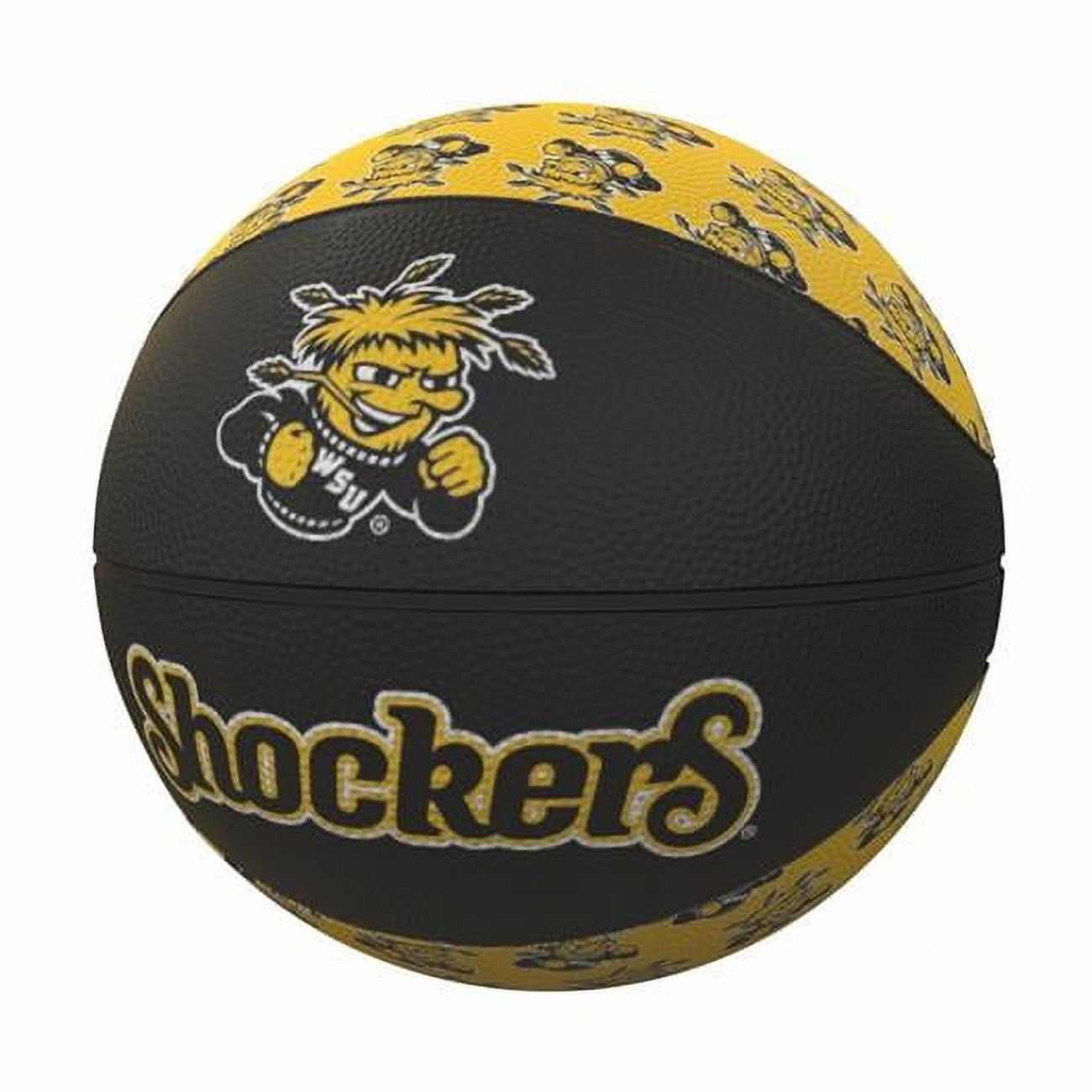 Logo Brands 256-91MR-1 Wichita State Repeating Logo Mini-Size Rubber Basketball