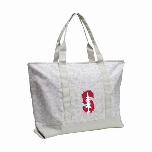 Logo Brands 257-67P-L1 22 x 5 x 16 in. Stanford Leopard Pattern Tote