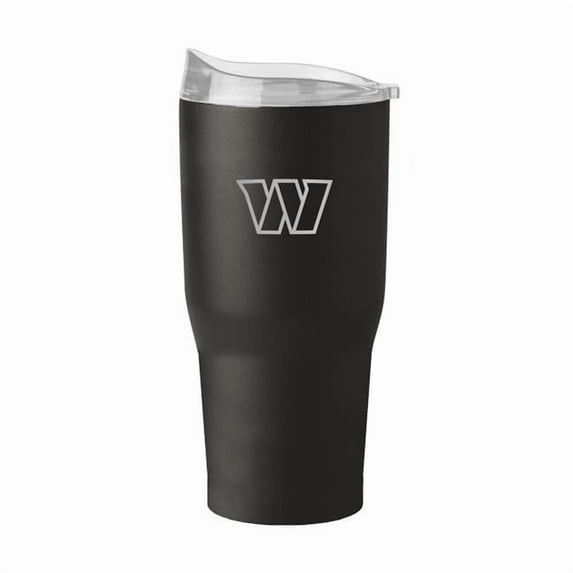 Logo Brands 632-S30PT-BLK-9 30 oz Washington Commanders Etch Powder Coat Tumbler