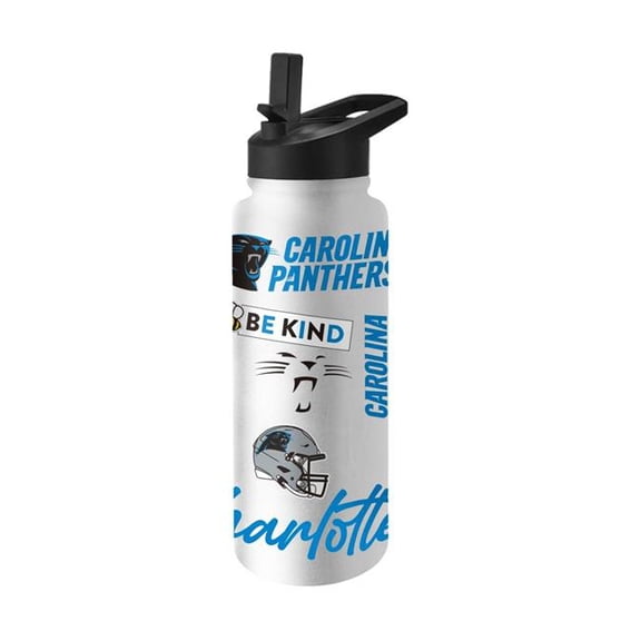 Logo Brands 605-S34QB-63 34 oz Carolina Panthers Native Quencher Bottle