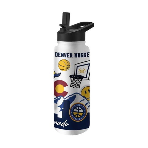 Logo Brands 707-S34QB-63 34 oz Denver Nuggets Native Quencher Bottle