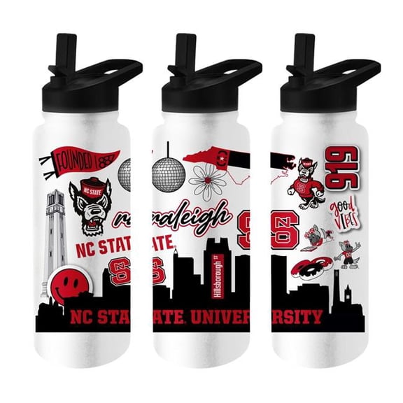 Logo Brands 186-S34QB-63 34 oz NC State Native Quencher Bottle