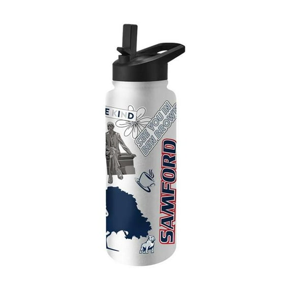 Logo Brands 434-S34QB-63 34 oz Samford Native Quencher Bottle