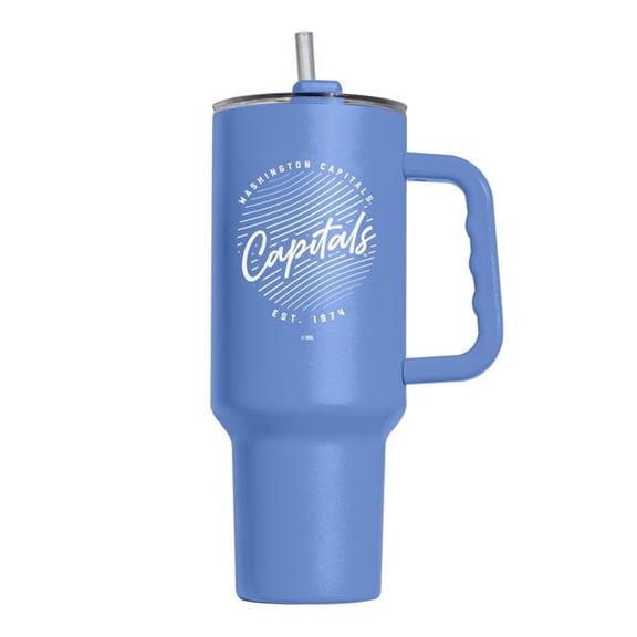 Logo Brands 830-S40PT-ARC-35 40 oz Washington Capitals Retro Script Powder Coat Tumbler