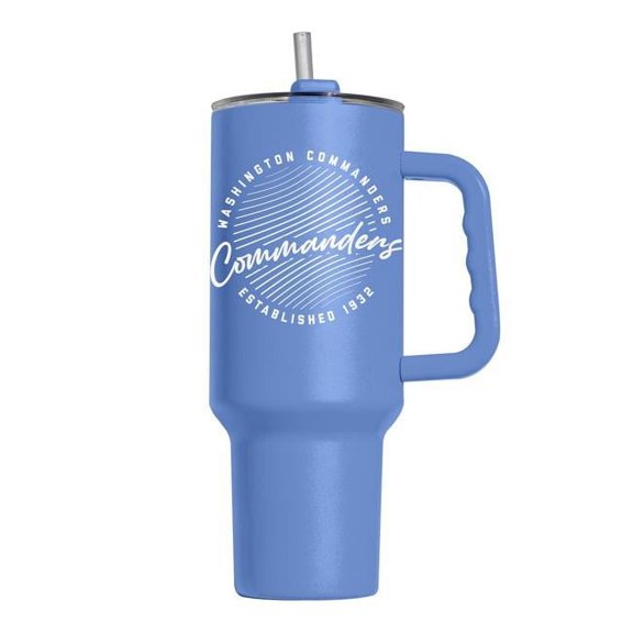 Logo Brands 632-S40PT-ARC-35 40 oz Washington Commanders Retro Script Arctic Powder Coat Tumbler