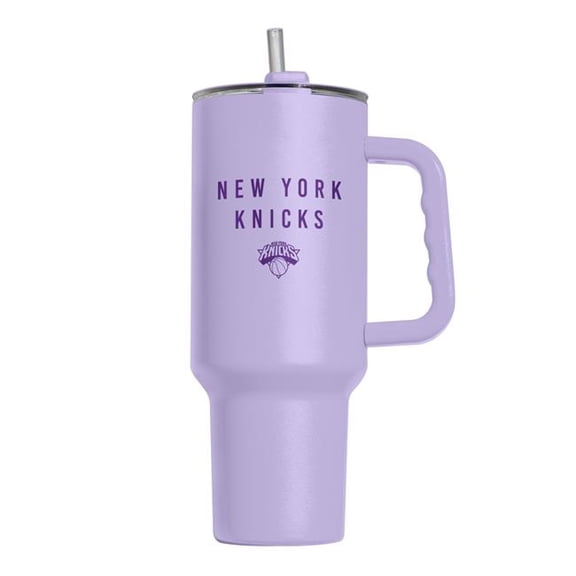 Logo Brands 720-S40PT-LVD-38 40 oz   York Knicks Tonal Powder Coat Tumbler