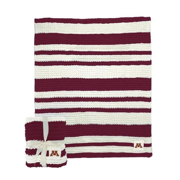Logo Brands 175-282 50 x 60 in. Minnesota Cable Knit Throw