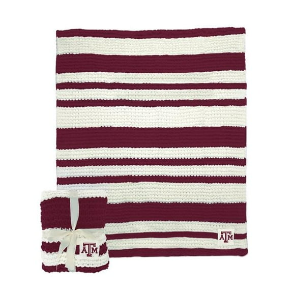 Logo Brands 50 x 60 in. NCAA Texas A&M Cable Knit Throw