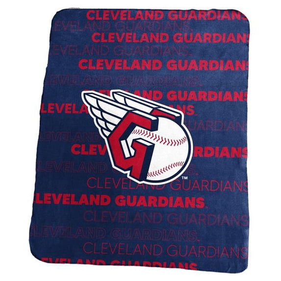Logo Brands 509-23C Cleveland Guardians Classic Fleece Throw