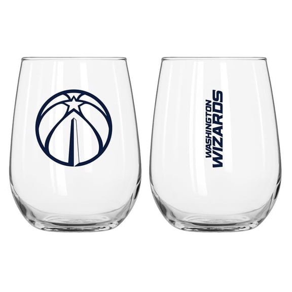 Logo Brands 730-G16CB-1 Washington Wizards 16 oz Gameday Curved Beverage Glass