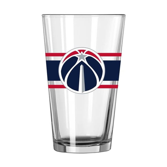 Logo Brands 730-G16P-16 Washington Wizards 16 oz Stripe Pint Glass