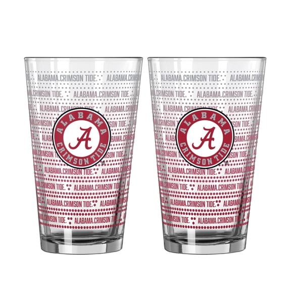 Logo Brands Alabama Crimson Tide Two-Pack Chant Fade 16oz. Pint Glass Set