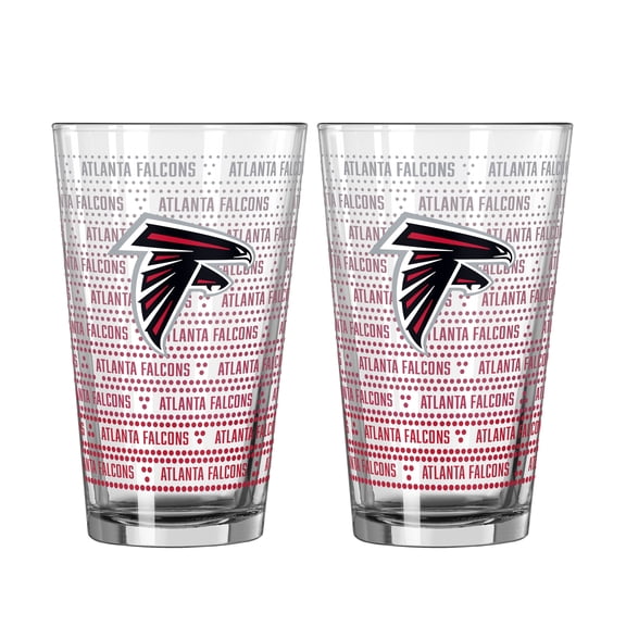 Logo Brands Atlanta Falcons Two-Pack Chant Fade 16oz. Pint Glass Set