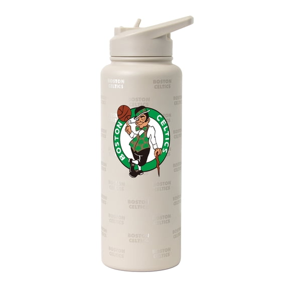 Logo Brands Boston Celtics 34oz. Sand Ghost Quencher Bottle