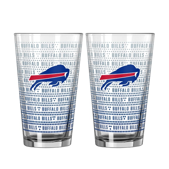 Logo Brands Buffalo Bills Two-Pack Chant Fade 16oz. Pint Glass Set