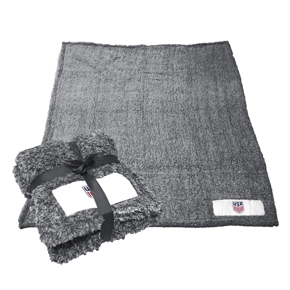 Logo Brands Charcoal USMNT 60'' x 50'' Color Frosty Fleece Blanket
