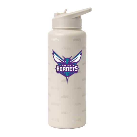 Logo Brands Charlotte Hornets 34oz. Sand Ghost Quencher Bottle