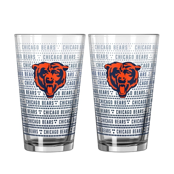 Logo Brands Chicago Bears Two-Pack Chant Fade 16oz. Pint Glass Set