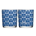 thumbnail image 1 of Logo Brands Chicago Cubs Two-Pack 12oz. Gridiron Stained Rocks Glass Set, 1 of 1
