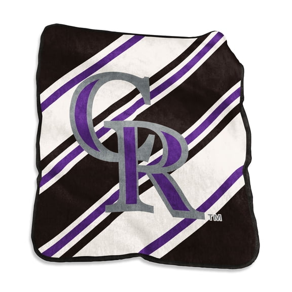 Logo Brands Colorado Rockies 50" x 60" Raschel Stripe Throw Blanket