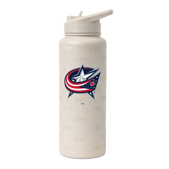 Logo Brands Columbus Blue Jackets 34oz. Sand Ghost Quencher Bottle