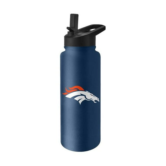Logo Brands 610-S34QB-8 Denver Broncos 34 oz Logo Quencher Water Bottle