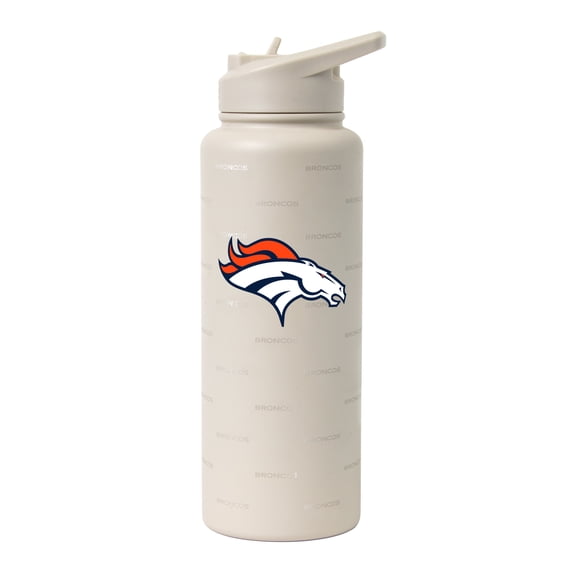 Logo Brands Denver Broncos 34oz. Sand Ghost Quencher Bottle