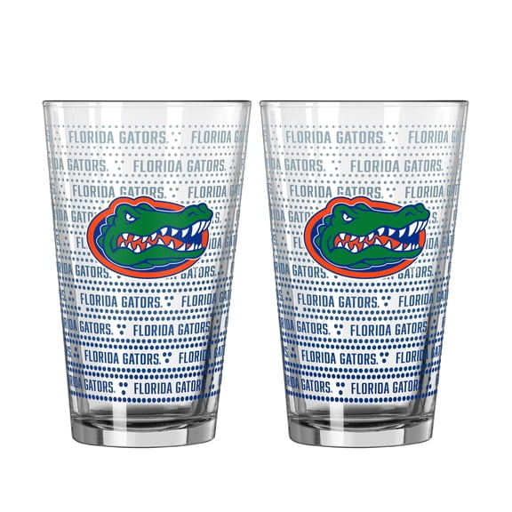 Logo Brands Florida Gators Two-Pack Chant Fade 16oz. Pint Glass Set