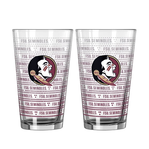 Logo Brands Florida State Seminoles Two-Pack Chant Fade 16oz. Pint Glass Set