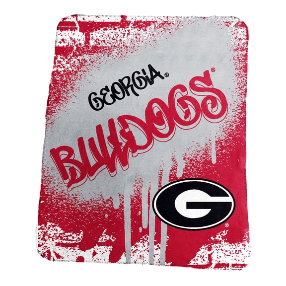 Logo Brands Georgia Bulldogs 50" x 60" Classic Graffiti Fleece Throw Blanket