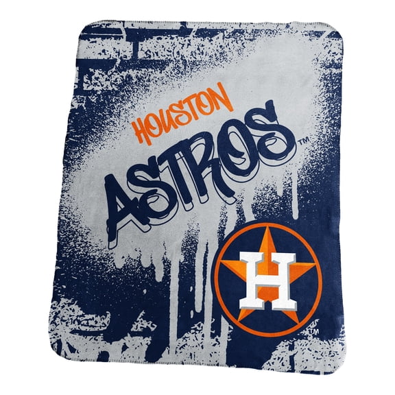 Logo Brands Houston Astros 50" x 60" Classic Graffiti Fleece Throw Blanket