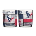 thumbnail image 1 of Logo Brands Houston Texans 12oz. Quilted Stained Two-Pack Rocks Glass Set, 1 of 1