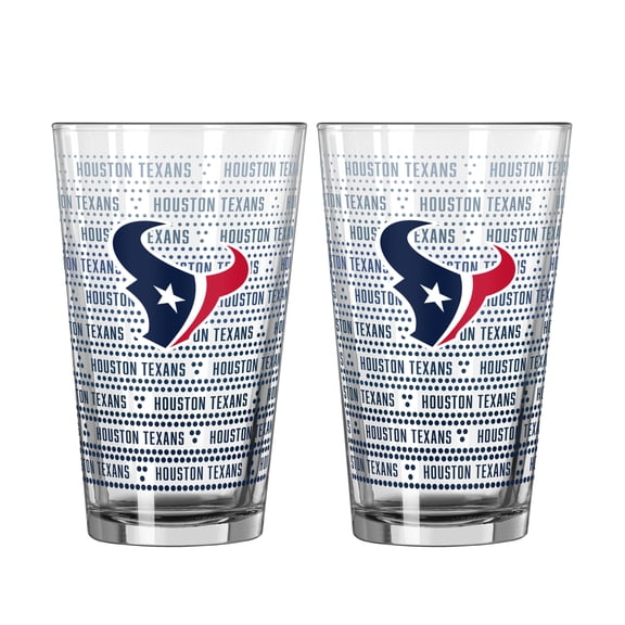 Logo Brands Houston Texans Two-Pack Chant Fade 16oz. Pint Glass Set