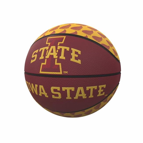 Logo Brands  IA State Repeating Logo Mini-Size Rubber Basketball