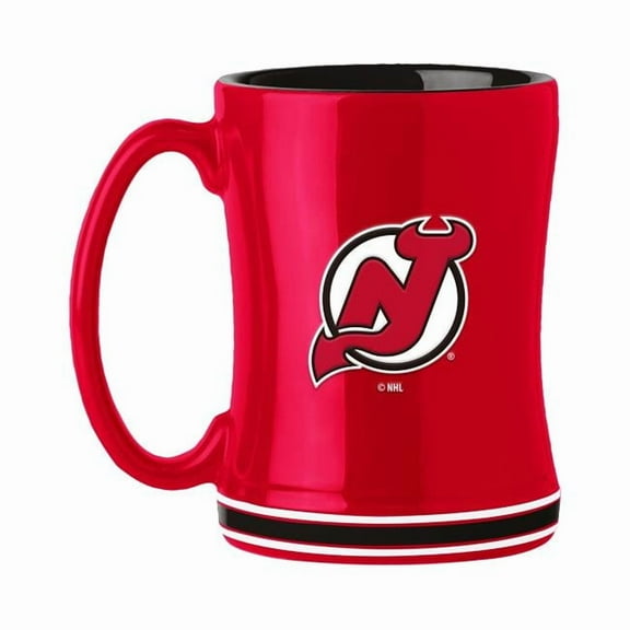 Logo Brands 818-C14RM Jersey Devils 14 oz Relief Mug