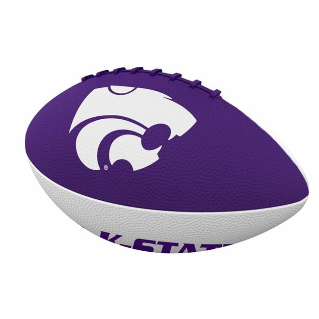 Logo Brands 158-93JR-2 Kansas State Pinwheel Rubber Football - Junior Size