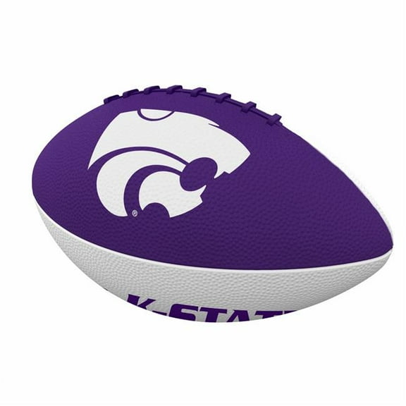 Logo Brands 158-93JR-2 Kansas State Pinwheel Rubber Football - Junior Size