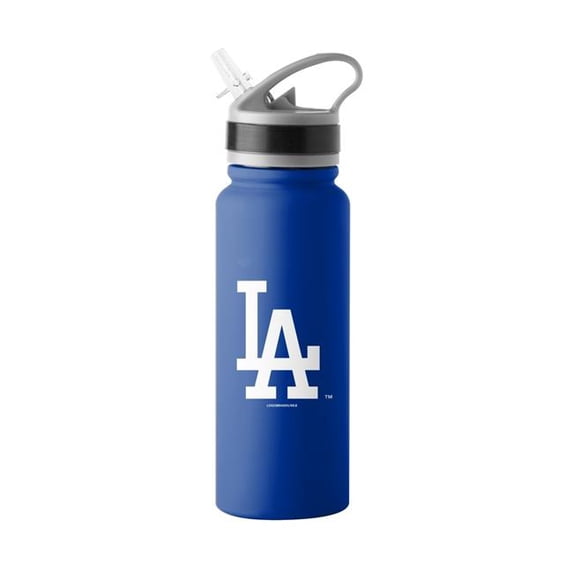 Logo Brands 515-S25UFTB-8 LA Dodgers Logo 25 oz Stainless Single Wall Flip Top Bottle