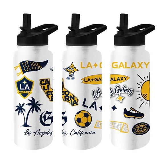 Logo Brands 909-S34QB-63 LA Galaxy 34 oz Native Quencher Bottle